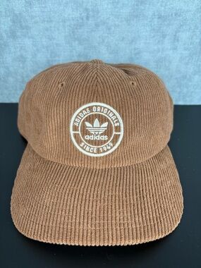 Adidas Originals Resort Corduroy Trefoil Hat IU9198 Brown • Strapback OSFM